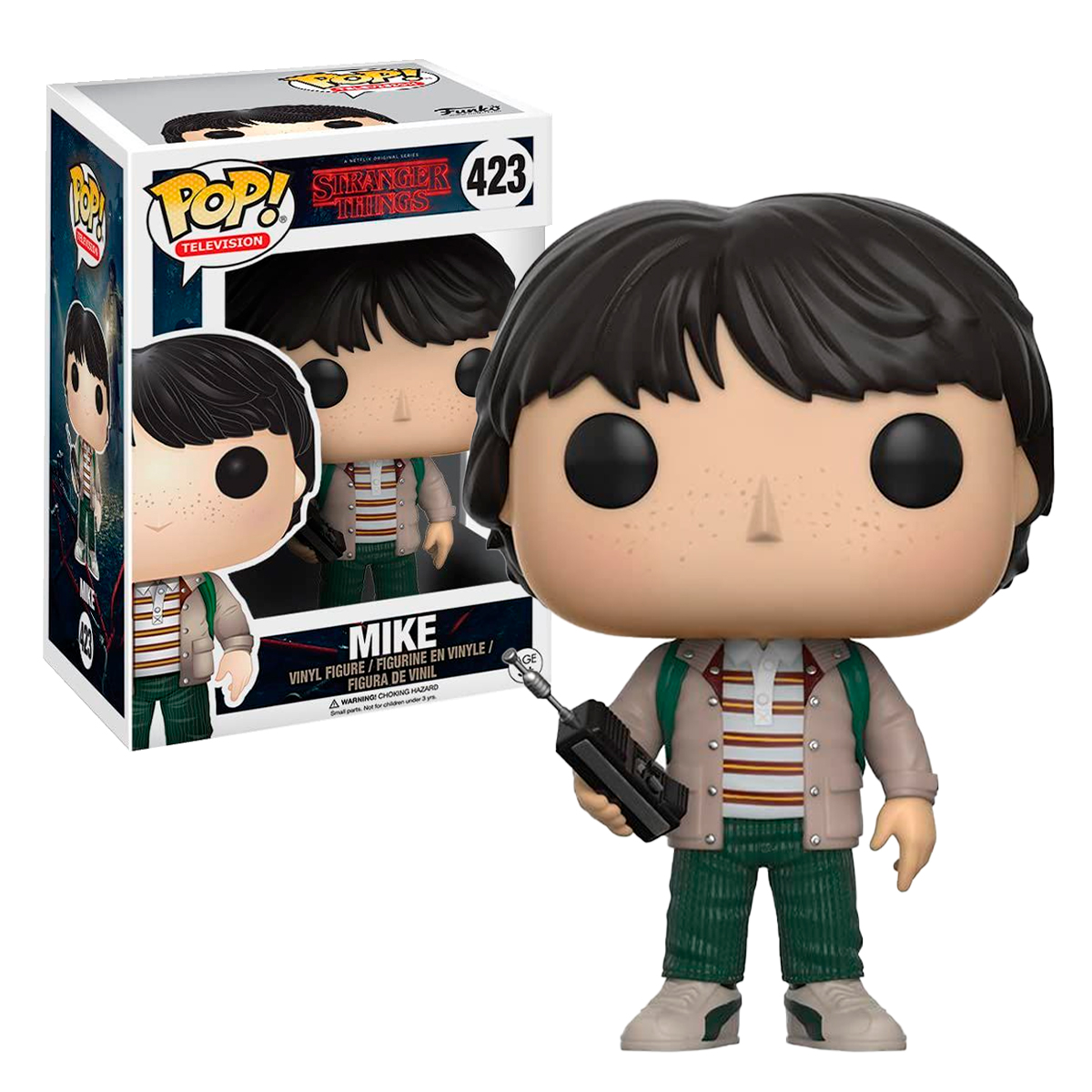 Funko Pop Mike Con Walkie Talkie #423 Stranger Things Serie Figura Original