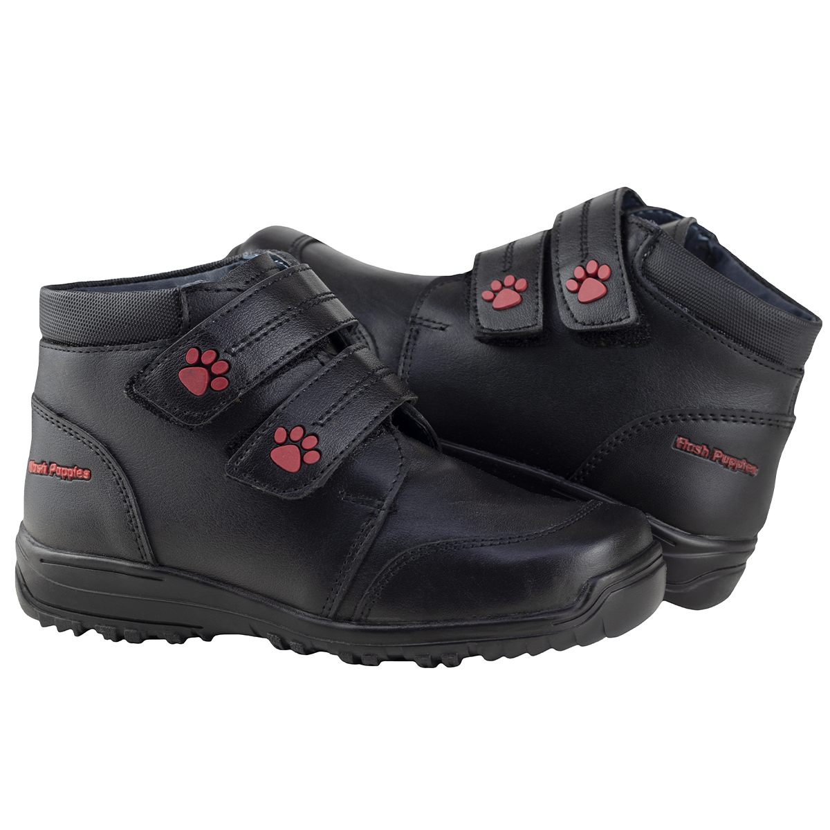 Botin Escolar Para Niños Hush Puppies Kids 1447 Negro 15-21