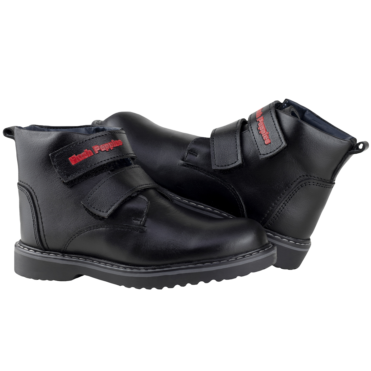 Botines Escolares Juvenil Hush Puppies Piel Negro 1262 22 25