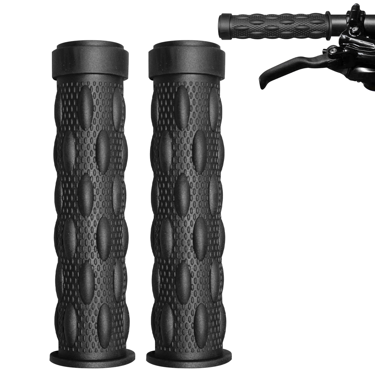 Puños De Goma Manubrio De Bicicleta Mtb Antiderrapante 125mm