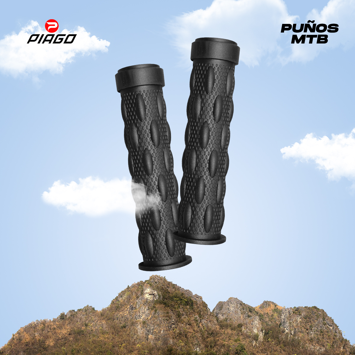 Puños De Goma Manubrio De Bicicleta Mtb Antiderrapante 125mm