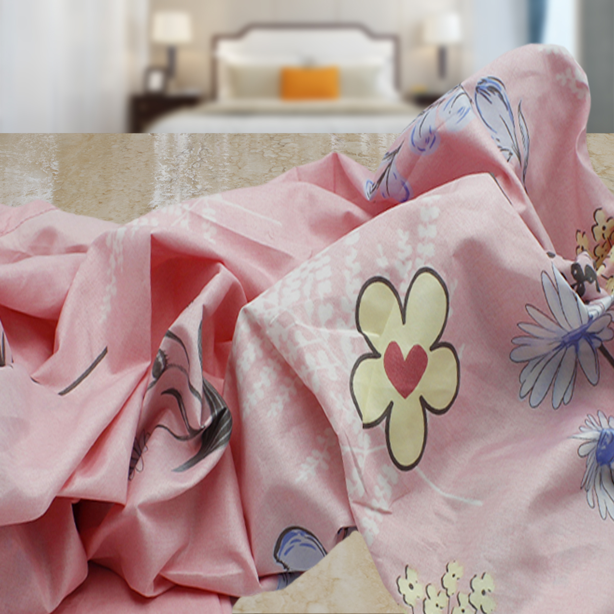  Juego De Sabanas Matrimoniales Estampadas De Microfibra De Poliester 4 Piezas Diseño Elegante Amplias Textura Suave