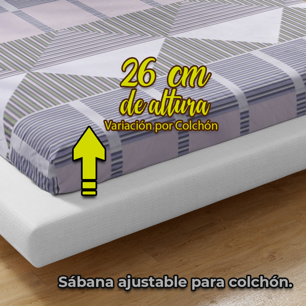  Juego De Sabanas Matrimoniales Estampadas De Microfibra De Poliester 4 Piezas Diseño Elegante Amplias Textura Suave