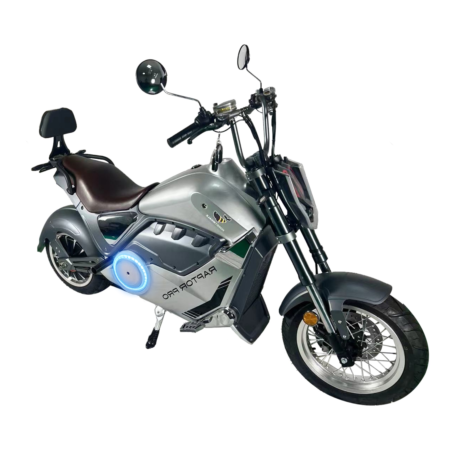 Motobici eléctrica Honey Whale Raptor Gris