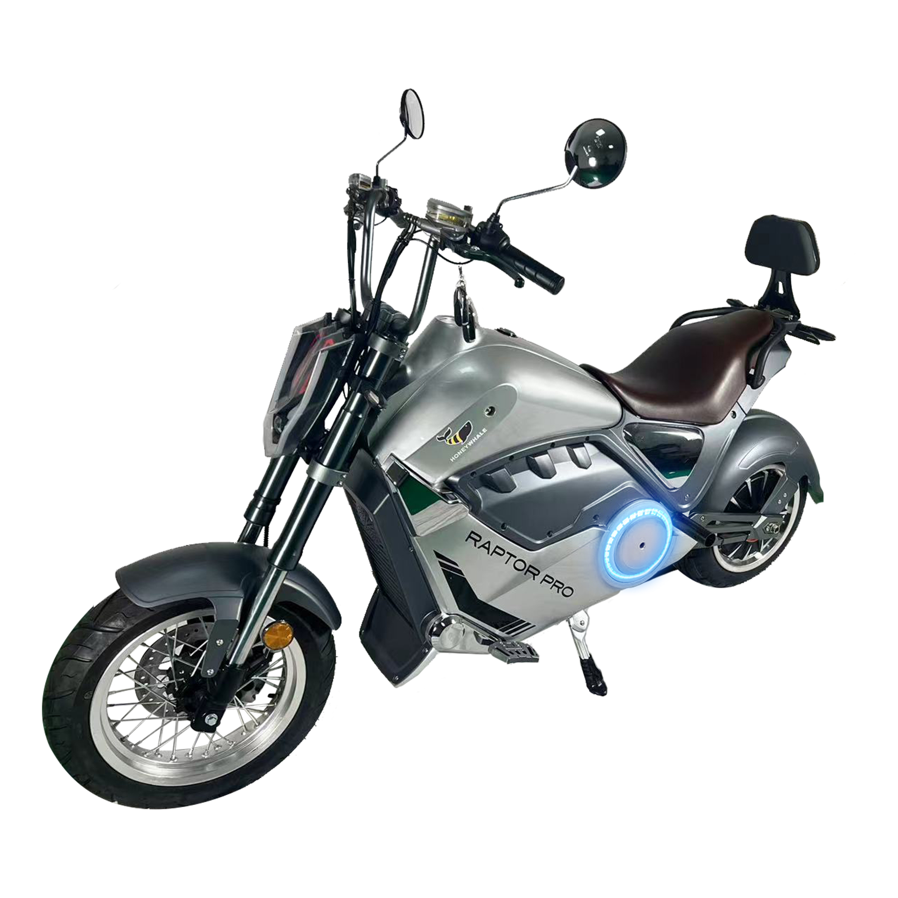 Motobici eléctrica Honey Whale Raptor Gris