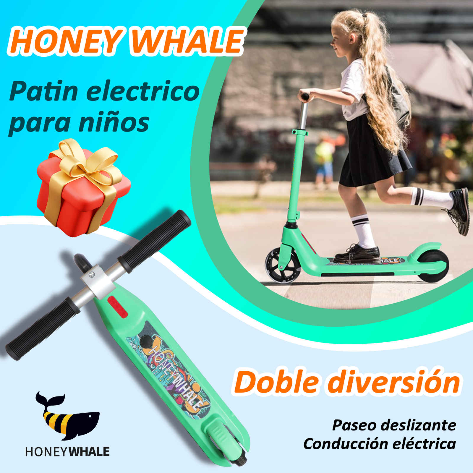 Scooter para niños con LED The Olympic Collection - Rojo