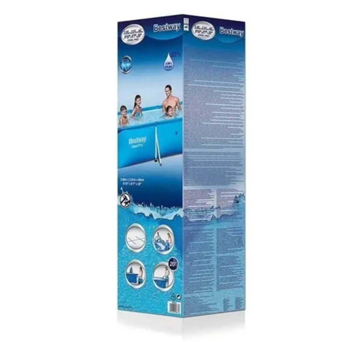 Alberca Rectangular 56412 Bestway Steel Pro 3.00m x 2.01m x 66cm 