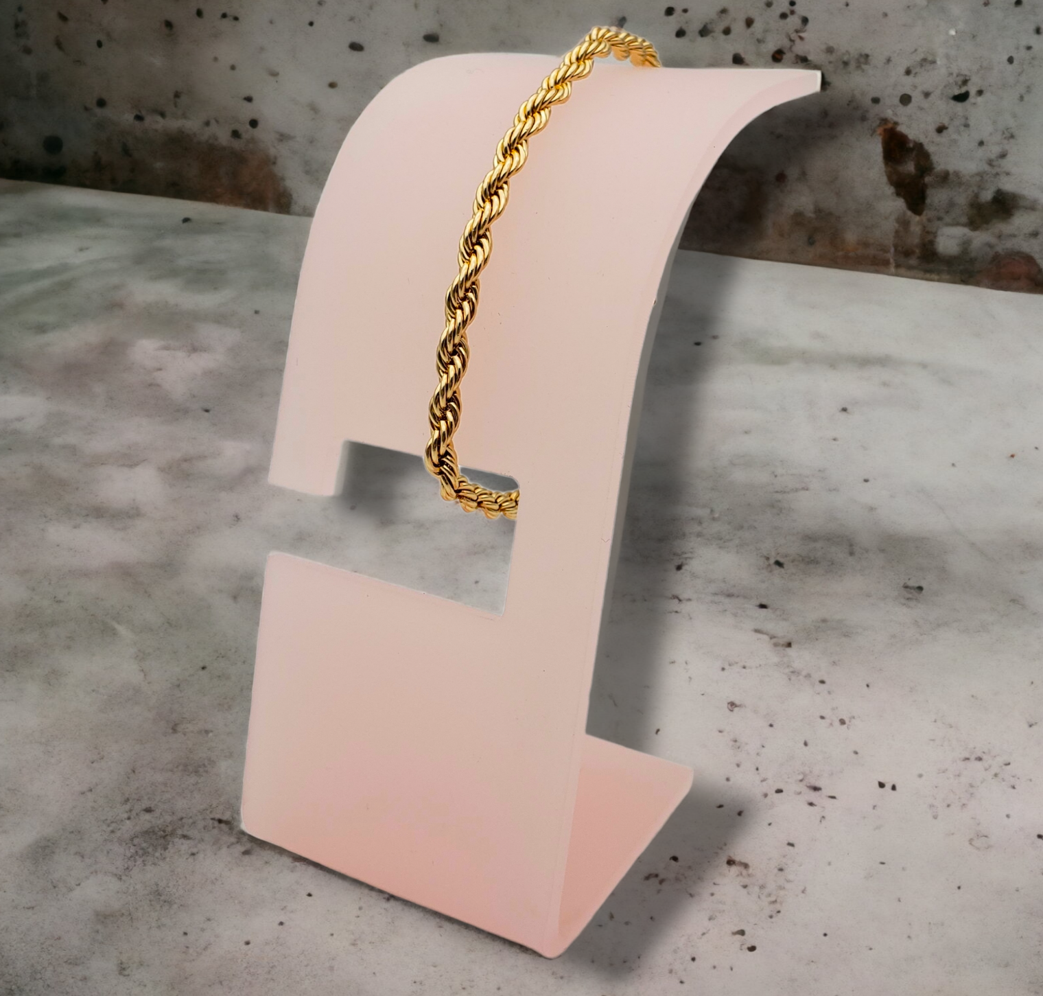 Pulsera torzal en chapa de oro