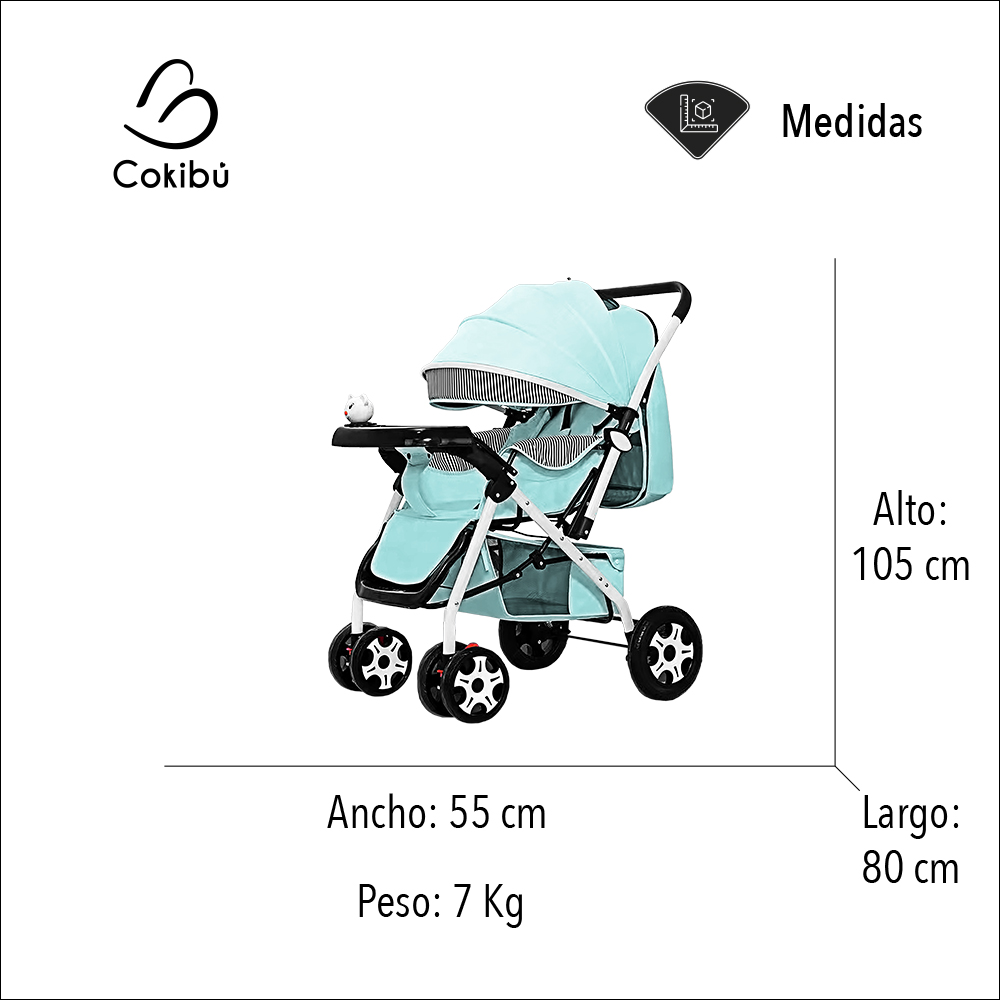 CARRIOLA DE BEBÉ PLEGABLE MENTA