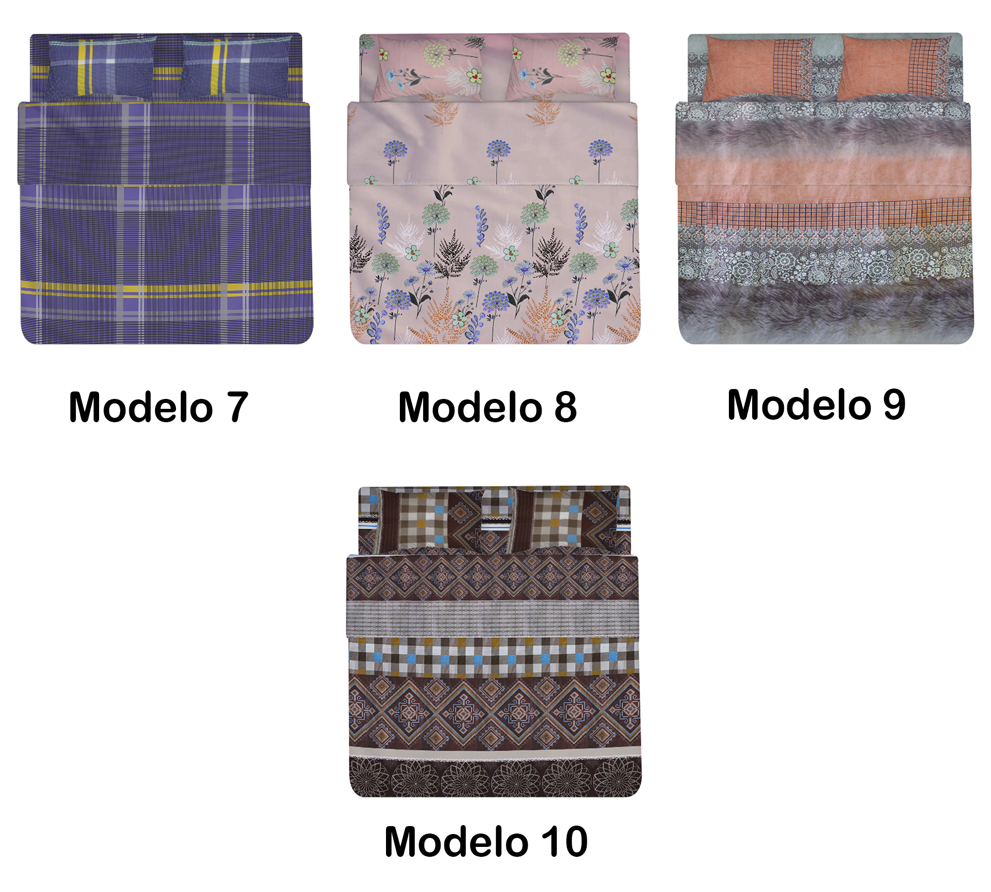 Juego De Sabanas Queen Size Estampadas De Microfibra De Poliester 4 Piezas Diseño Elegante Amplias Textura Suave