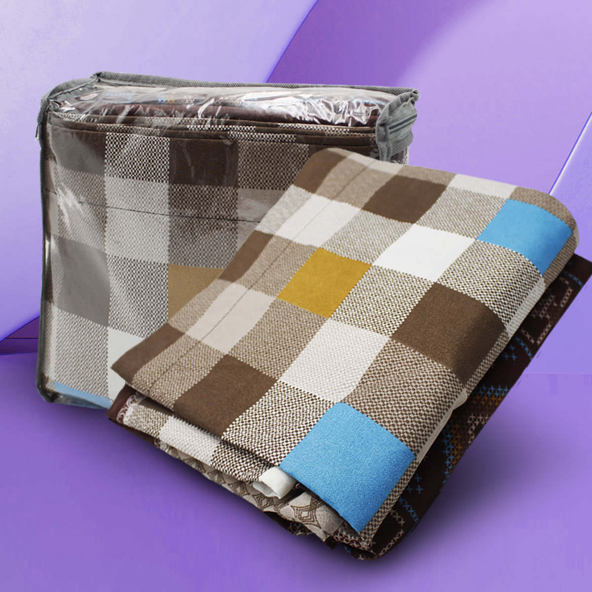 Juego De Sabanas Queen Size Estampadas De Microfibra De Poliester 4 Piezas Diseño Elegante Amplias Textura Suave