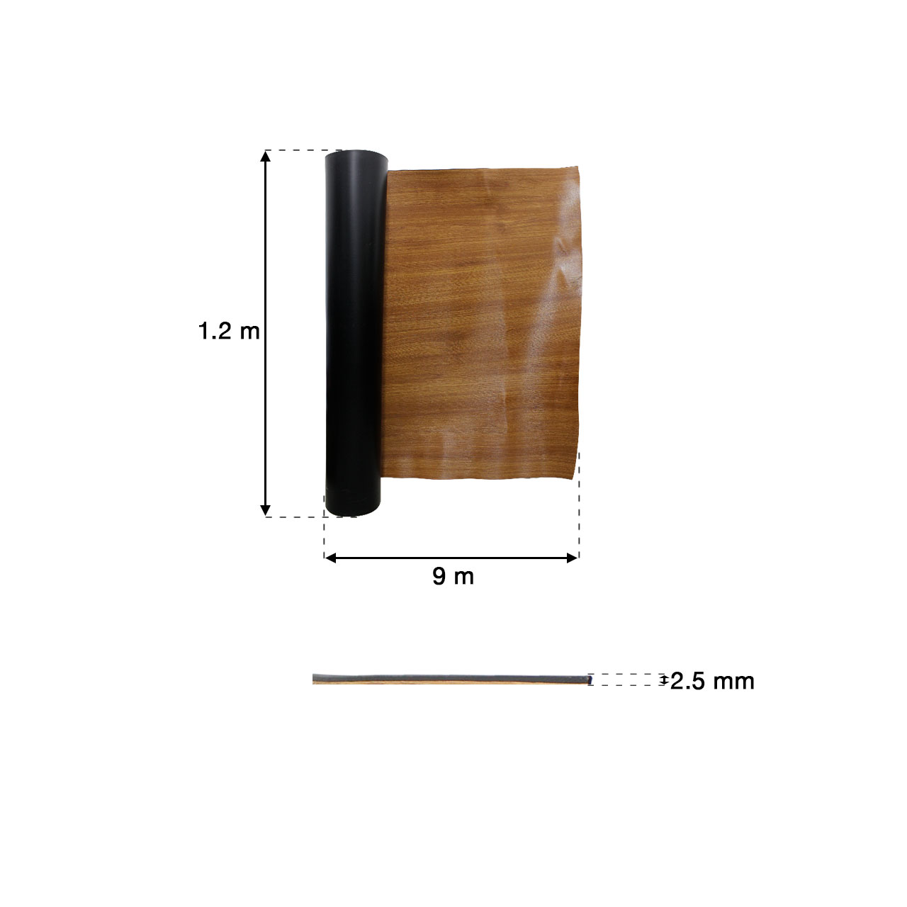 Rollo Tapete Piso Hule Vinil Multiuso Auto Hogar Lujo 1.2m X 9m