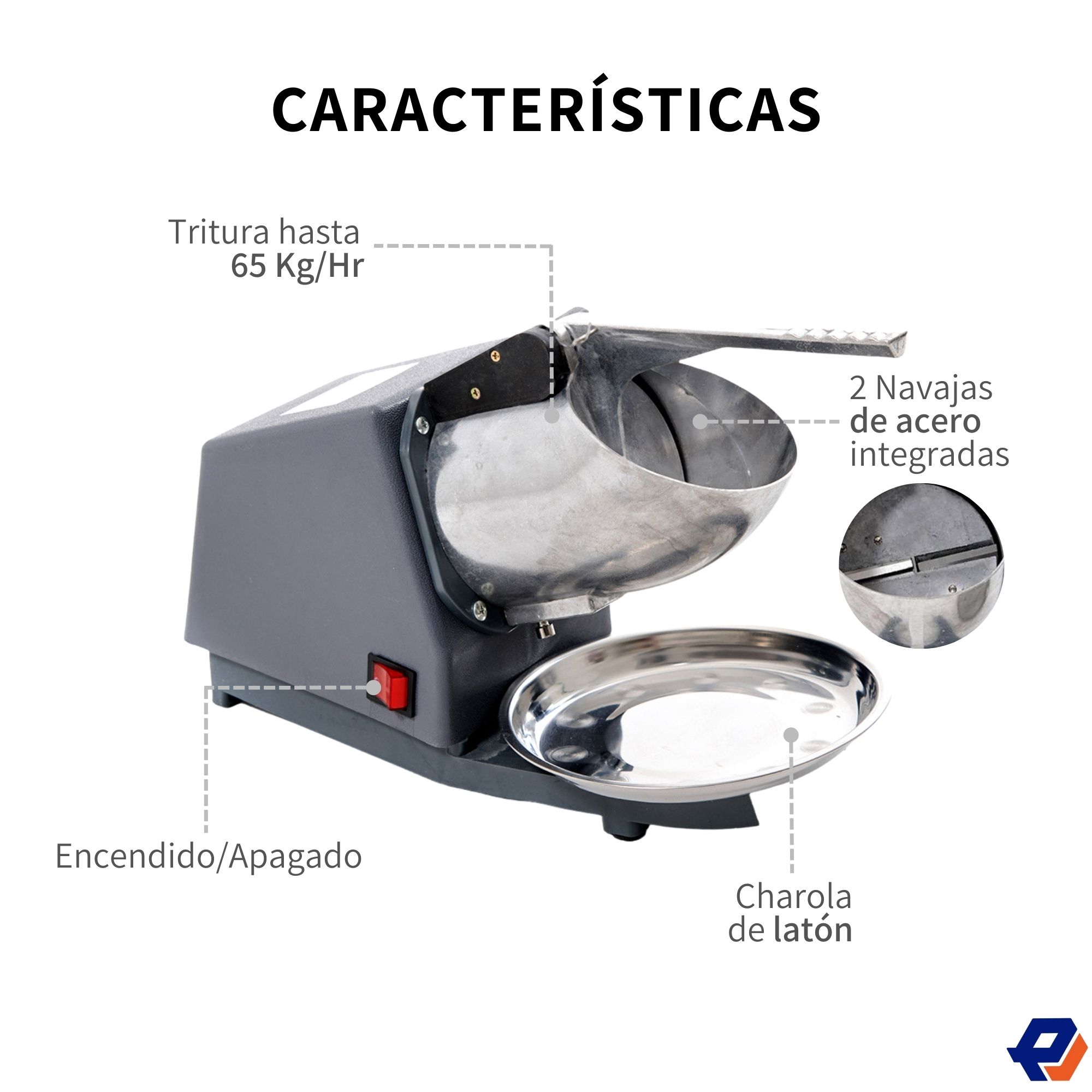 Máquina para triturar hielo 64.86 kg por Hora para uso doméstico y comercial