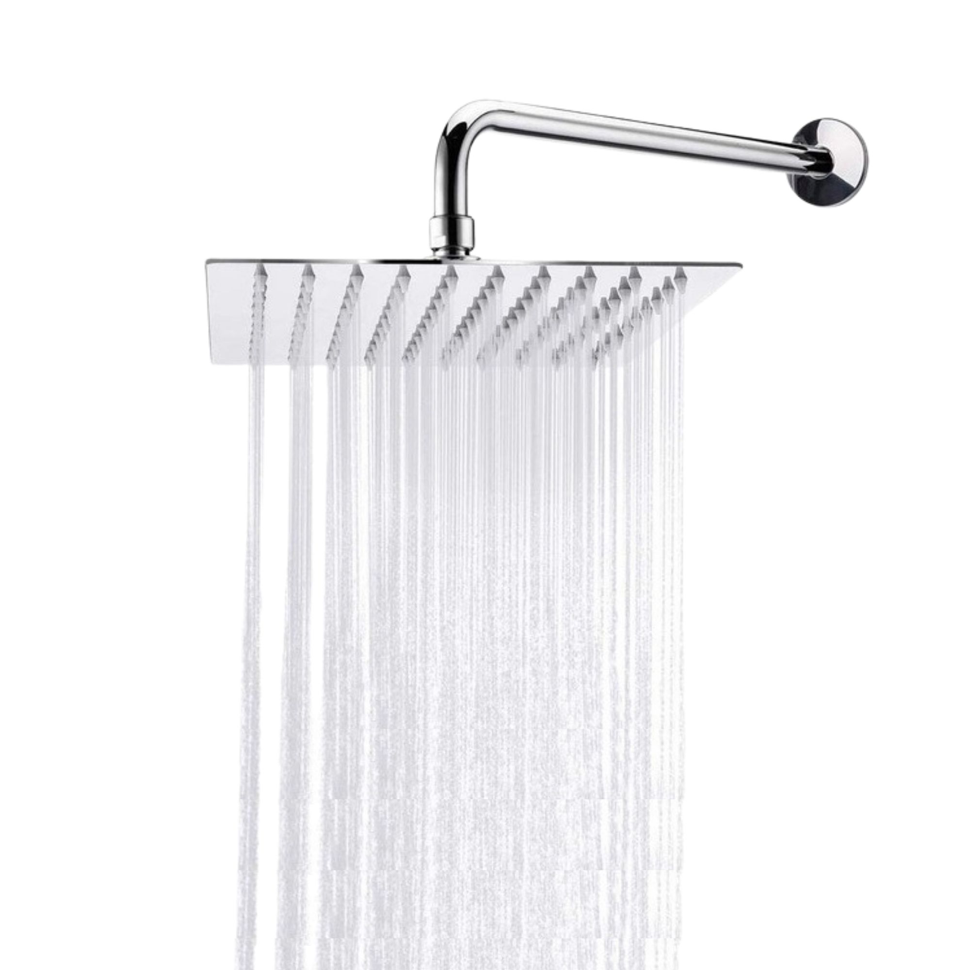 Regadera cuadrada tipo lluvia 20cm Cromada