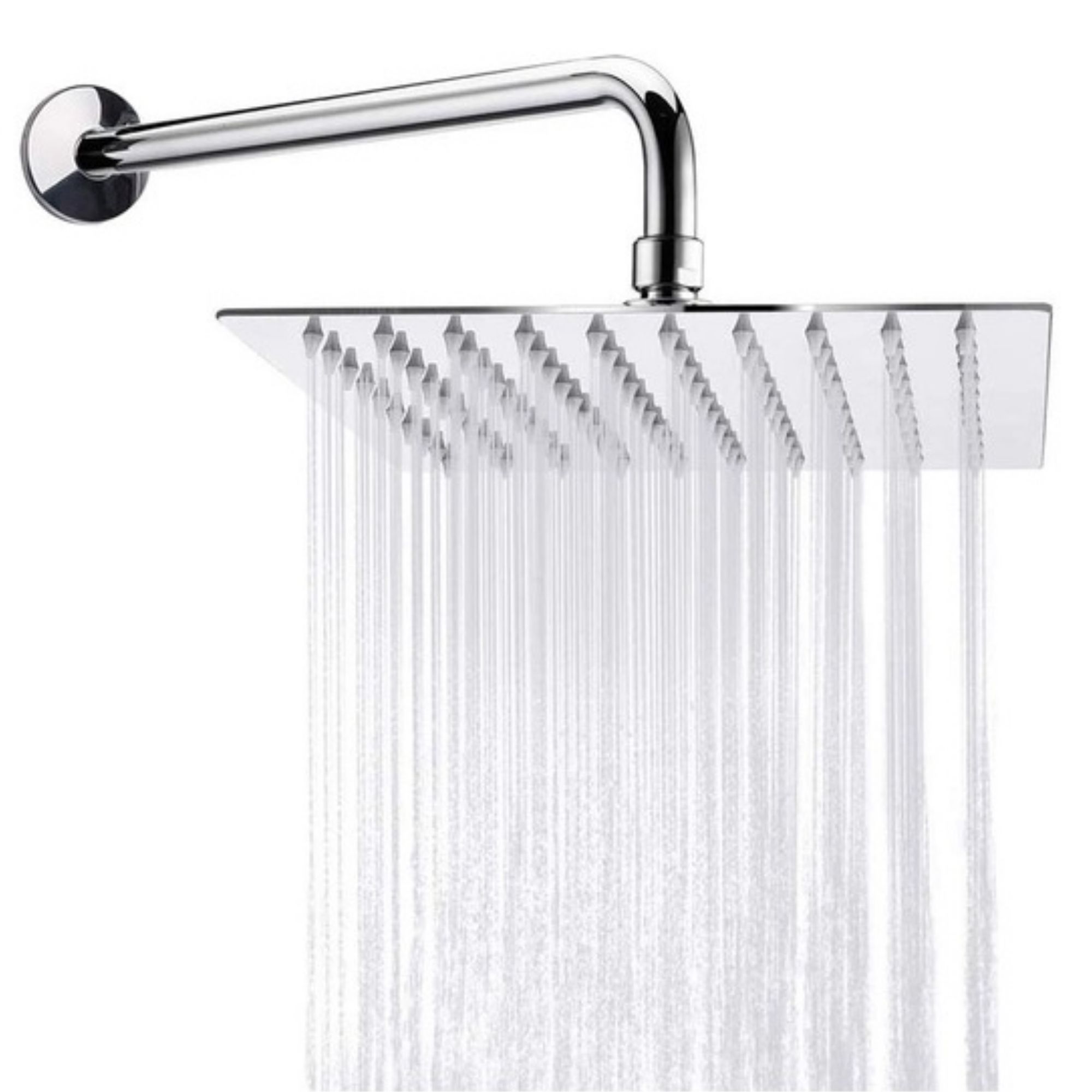 Regadera cuadrada tipo lluvia 20cm Cromada