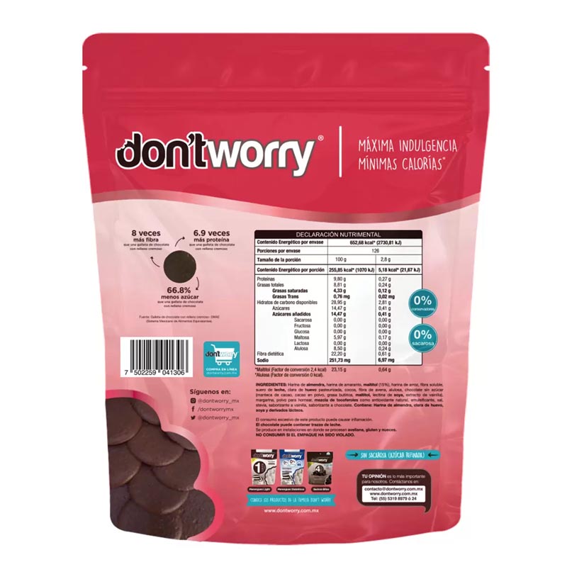 Don't Worry Galletas Thins Sabor Chocolate 350 g