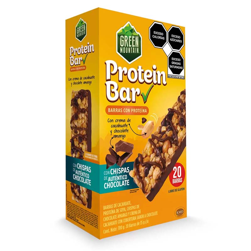 Green Mountain Barras de Proteína 20 pzas de 35 g