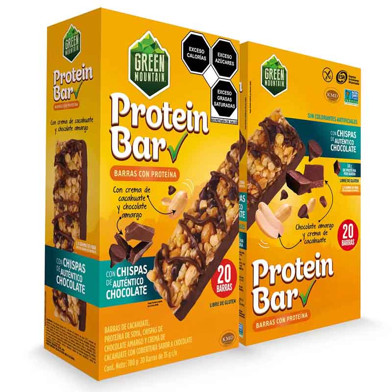 Green Mountain Barras de Proteína 20 pzas de 35 g