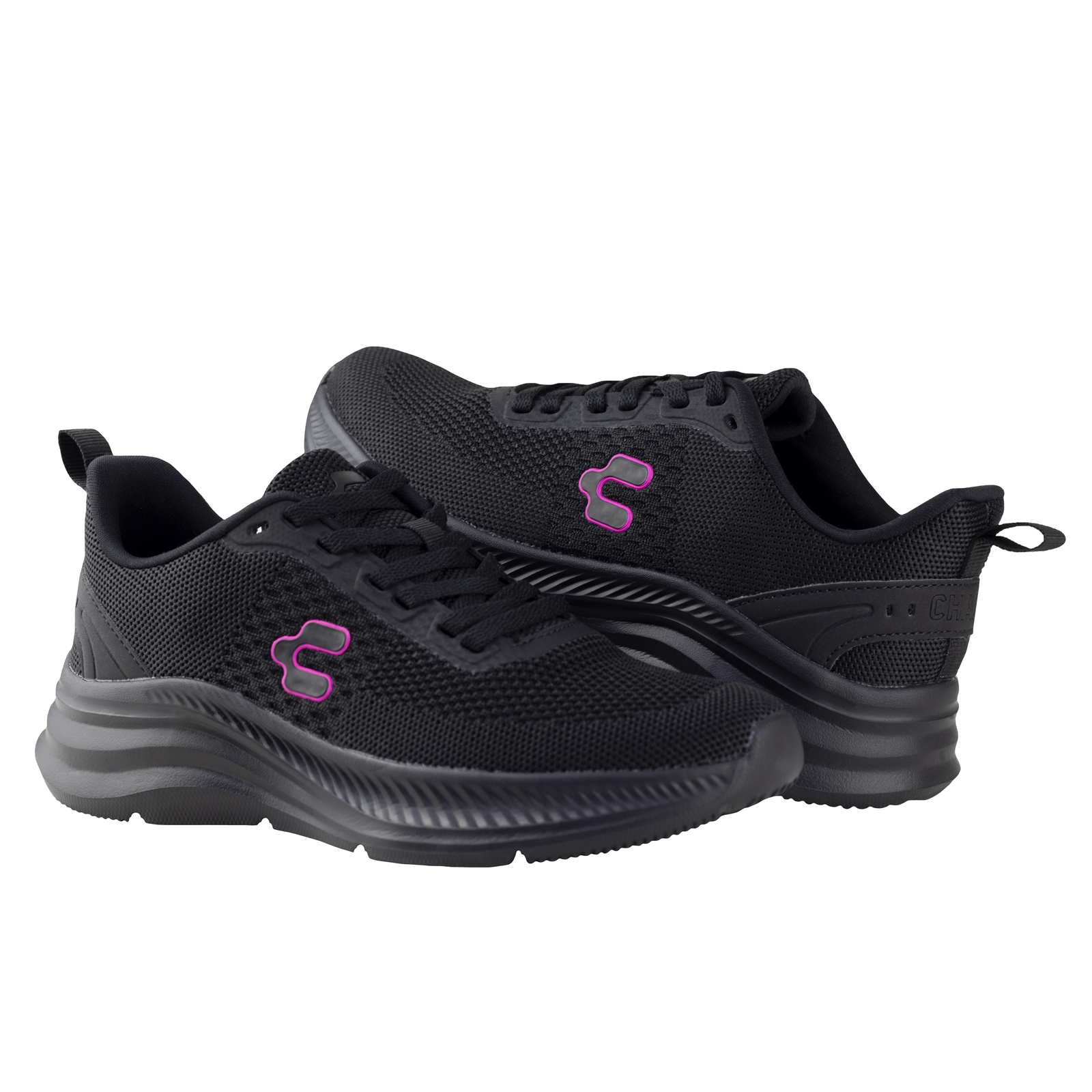 Tenis Negro Running Mujer Charly 1059303 Negro Moda Tejidos