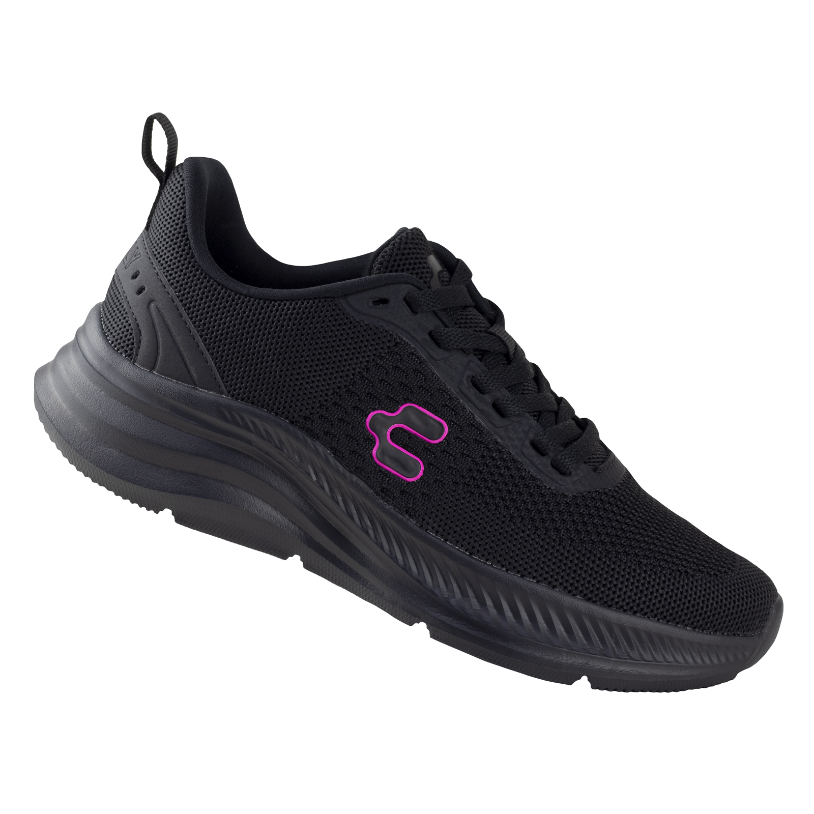 Tenis Negro Running Mujer Charly 1059303 Negro Moda Tejidos