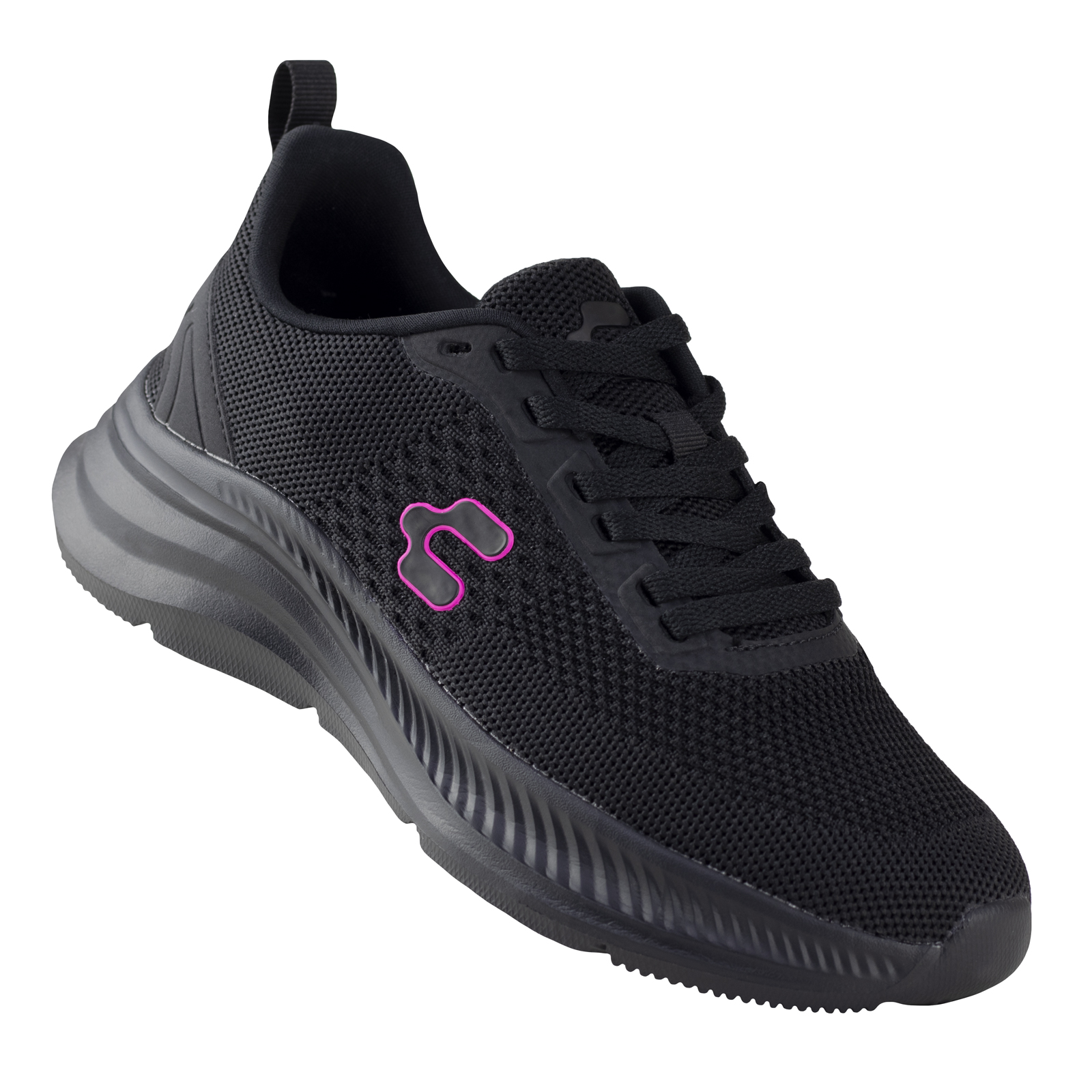 Tenis Negro Running Mujer Charly 1059303 Negro Moda Tejidos