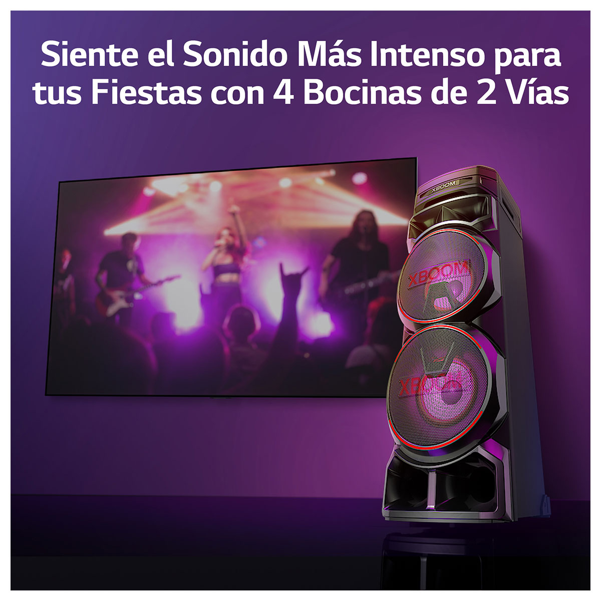 Torre de sonido Super Bass Bost LG XBOOM RNC9 Bluetooth y 4 Bocinas de 2 vías