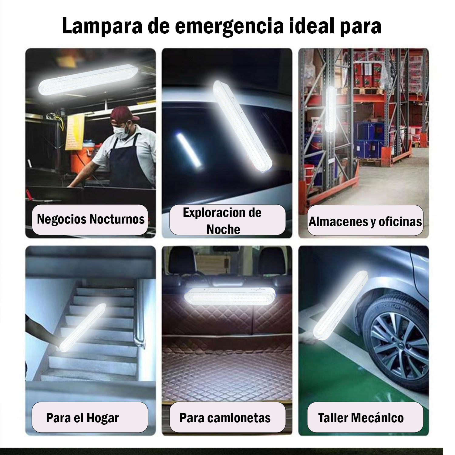 Foco Lampara Luz Led De Emergencia Con Batería Recargable 180W 90 Leds Potente