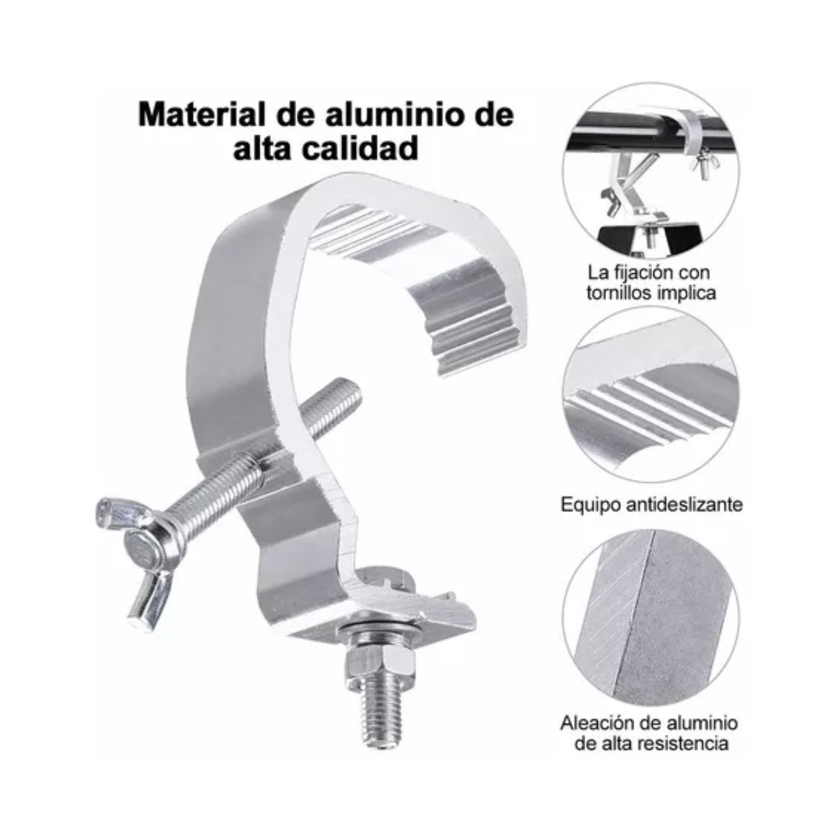 4 Piezas Clamps Kit Gancho Para Luces Aluminio De Escenario