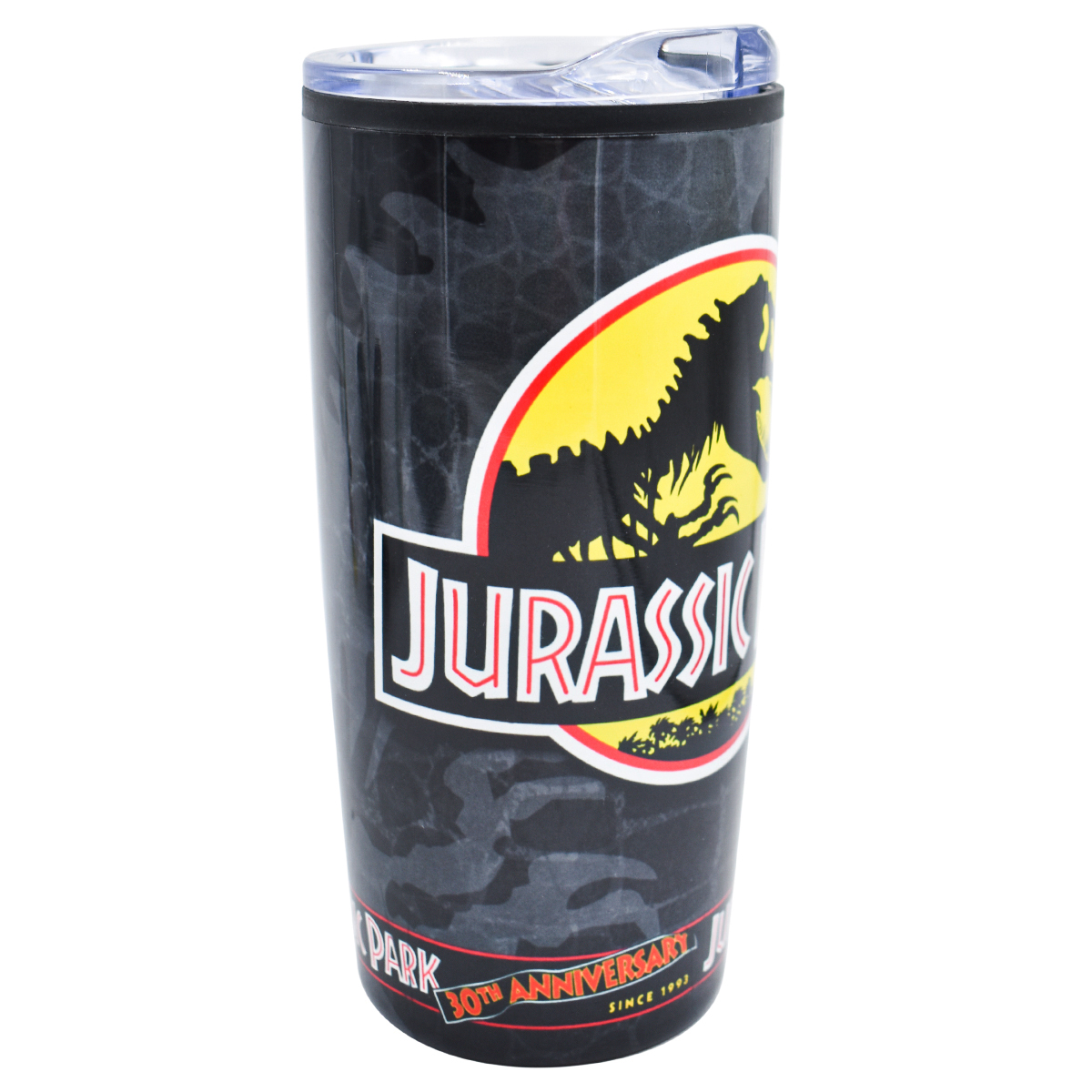 Fun Kids 2415-4071 Termo Doble Negro Pared Acero Inoxidable Jurassic Park 30 Aniversario 450ml