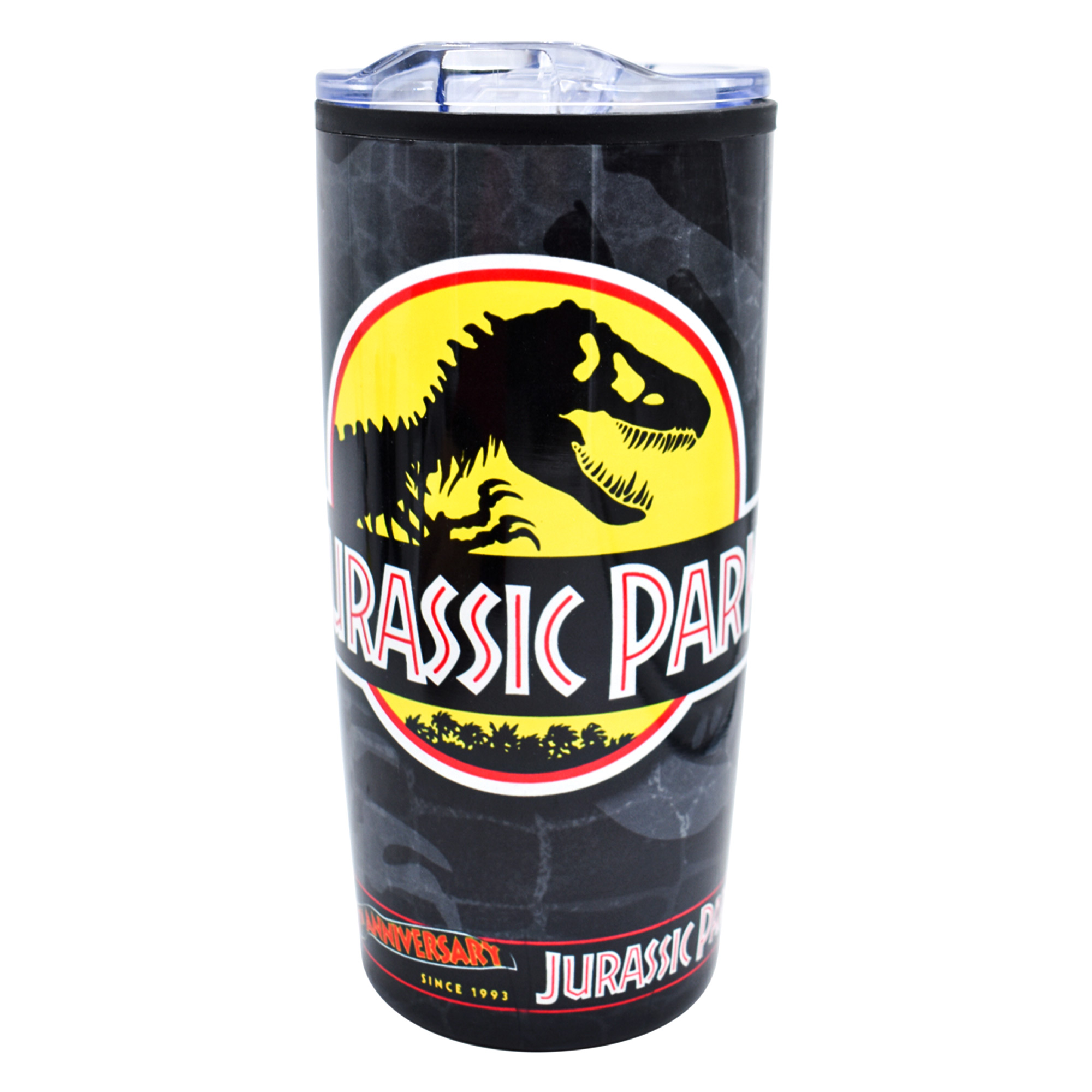 Fun Kids 2415-4071 Termo Doble Negro Pared Acero Inoxidable Jurassic Park 30 Aniversario 450ml