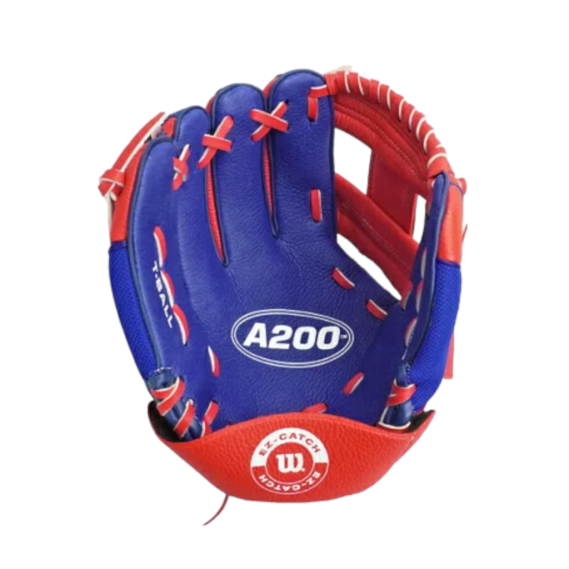 Guante de Beisbol Wilson A200 10in Rojo Azul Zurdo