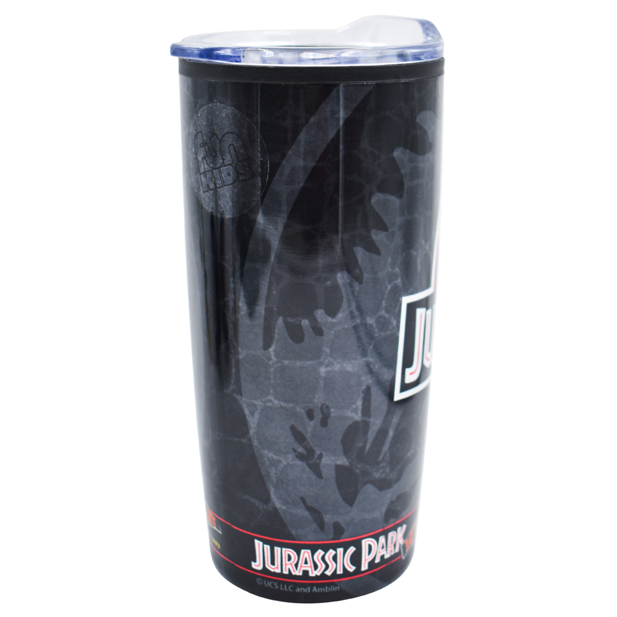Fun Kids 2415-4071 Termo Doble Negro Pared Acero Inoxidable Jurassic Park 30 Aniversario 450ml