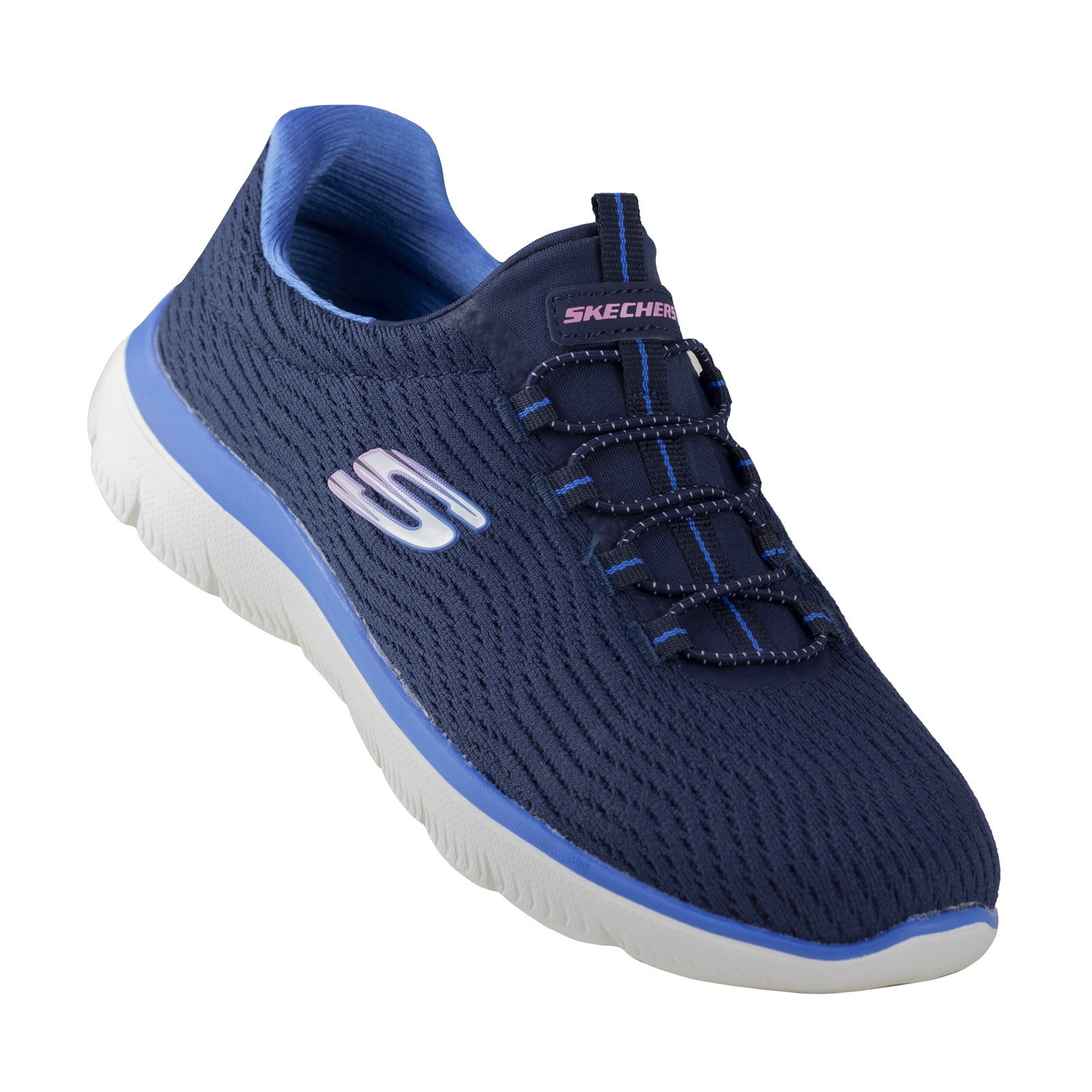 Tenis Skechers Original Mujer Memory Foam 149538 Marino Azul