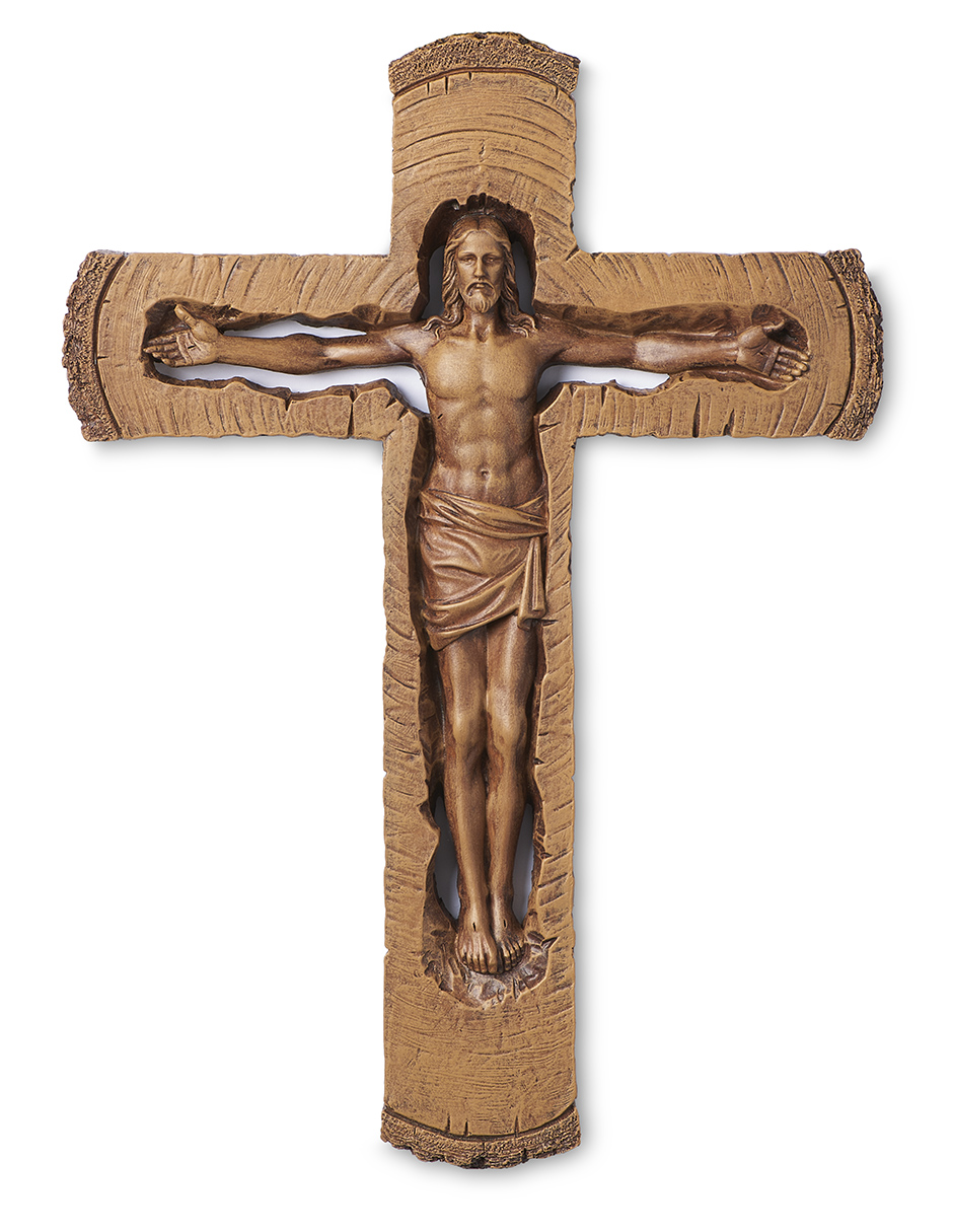 CRUCIFIJO TALLADO 12"H