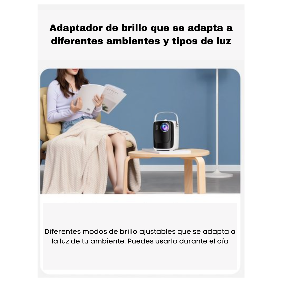 Proyector S10 color Blanco 5G Bluetooth Android Proyecta hasta 120 ''.