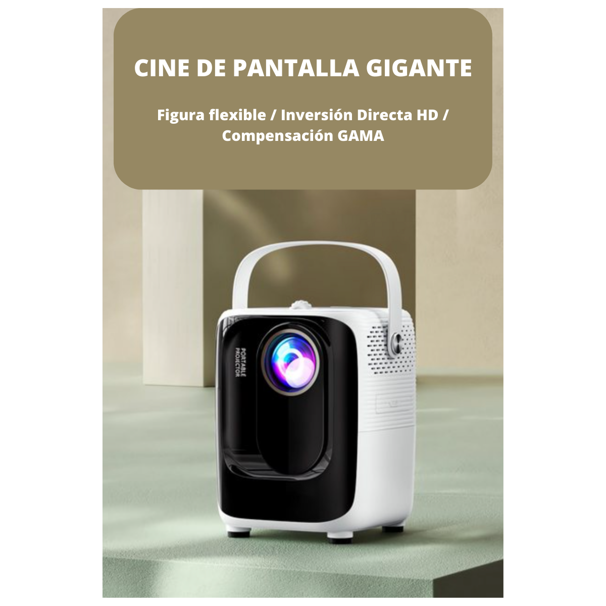 Proyector S10 color Blanco 5G Bluetooth Android Proyecta hasta 120 ''.