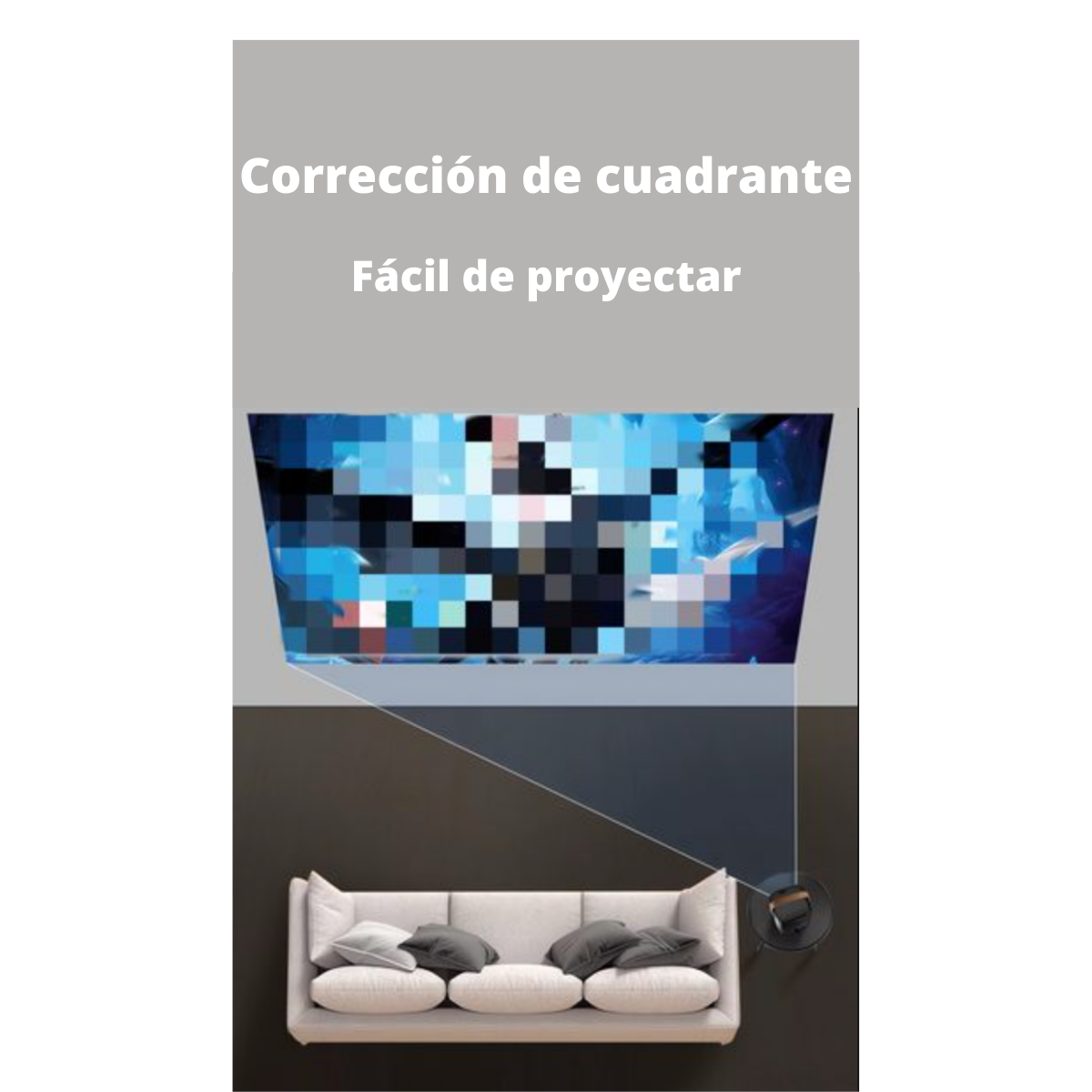 Proyector S10 color Blanco 5G Bluetooth Android Proyecta hasta 120 ''.