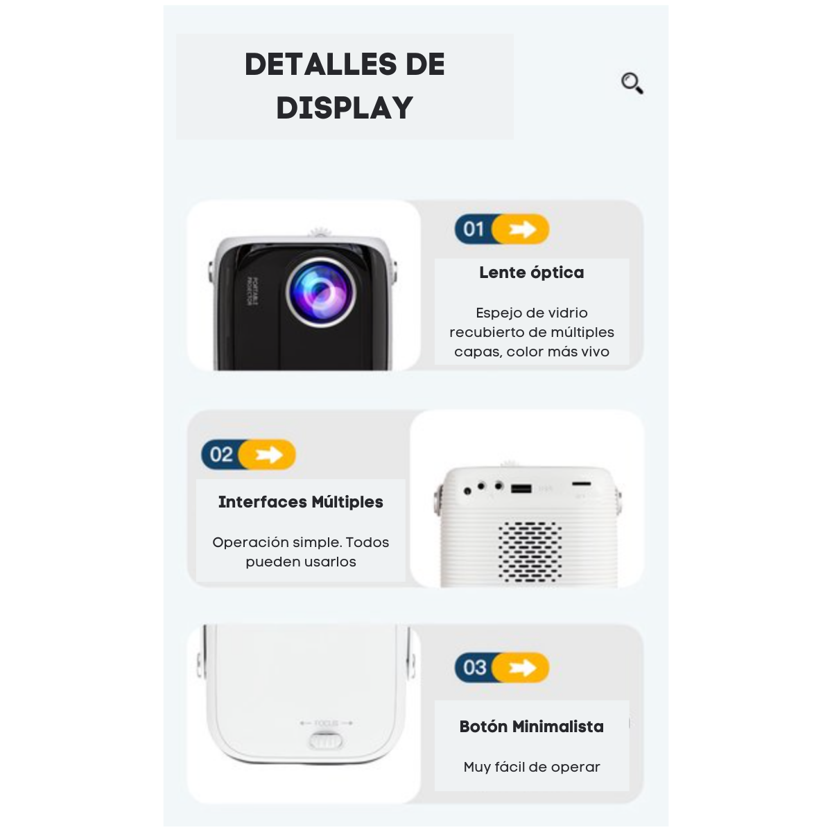 Proyector S10 color Blanco 5G Bluetooth Android Proyecta hasta 120 ''.