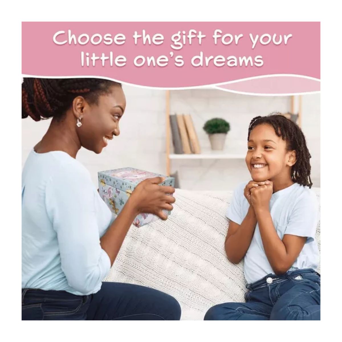 Unicornio Joyero Alhajeros Organizador Musical Niña Azul Con Rosa