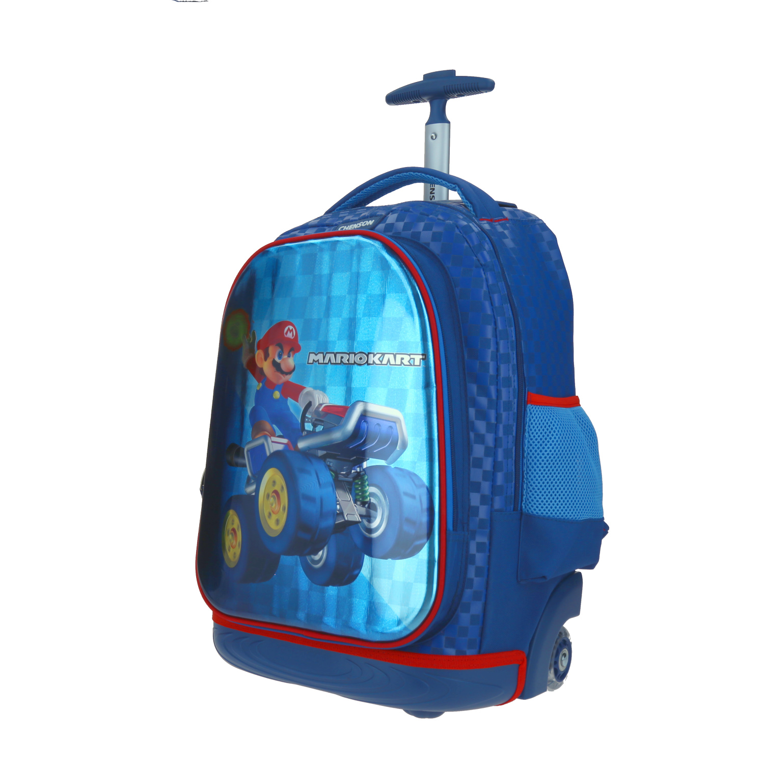 Mochila Escolar Grande Chenson con Baston y Ruedas con Luz Mario Bros Kart MB65720-9 Markt