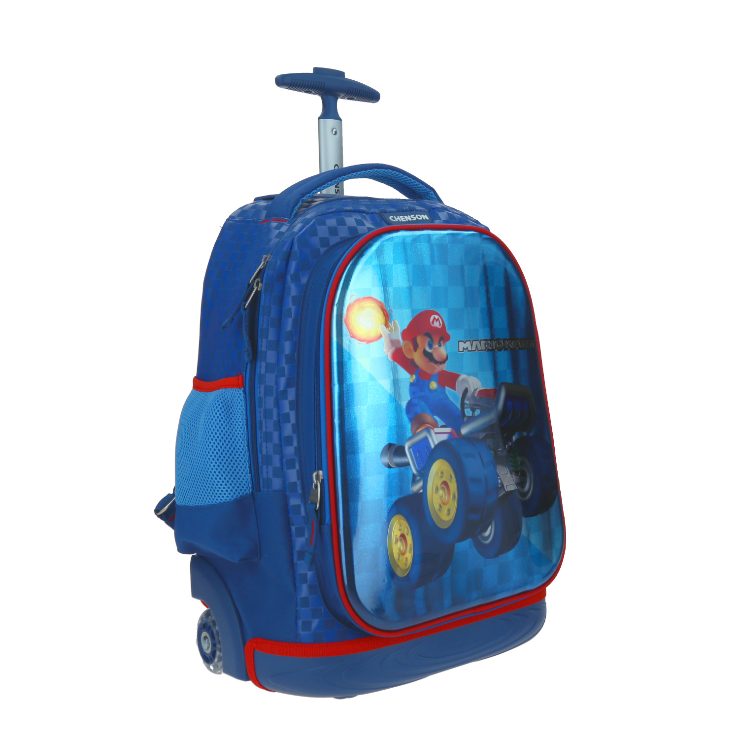 Mochila Escolar Grande Chenson con Baston y Ruedas con Luz Mario Bros Kart MB65720-9 Markt