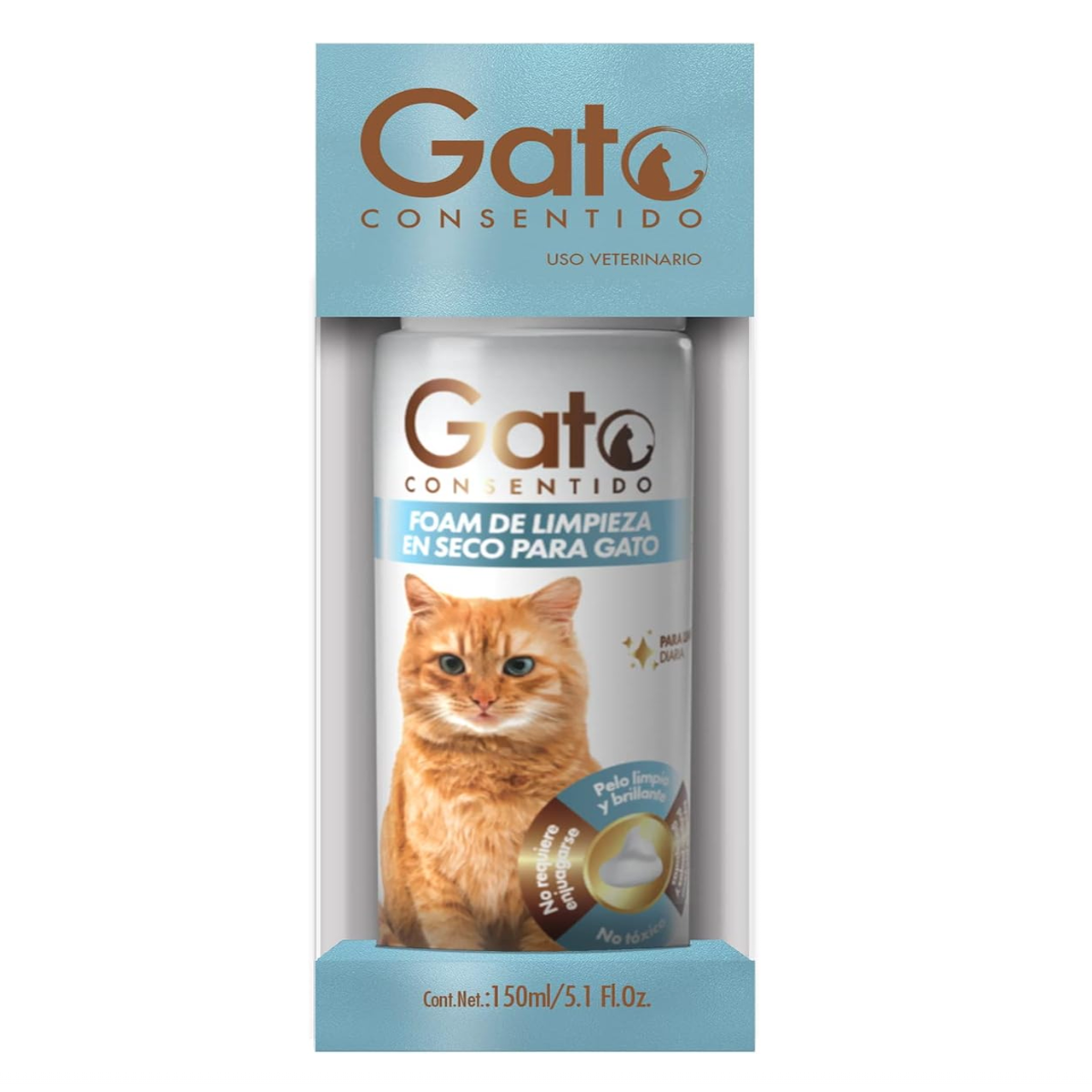 Foam De Limpieza Gato Consentido En Seco 150 Ml
