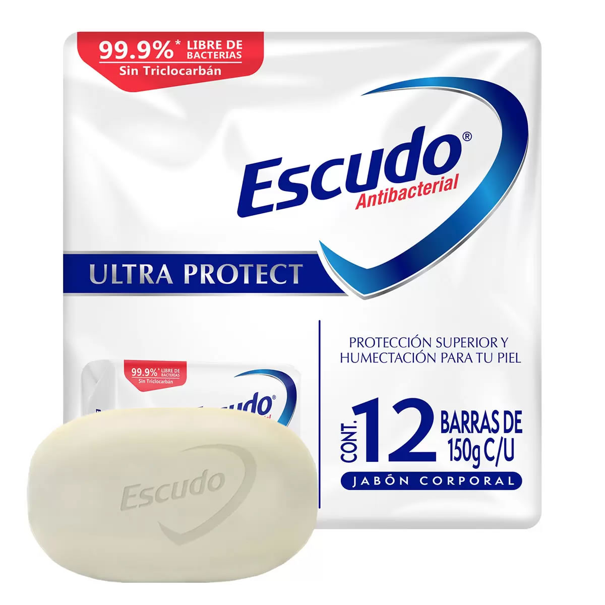 Jabón en Barra Con 12 Pz Ultra Protect Escudo 663390 CST