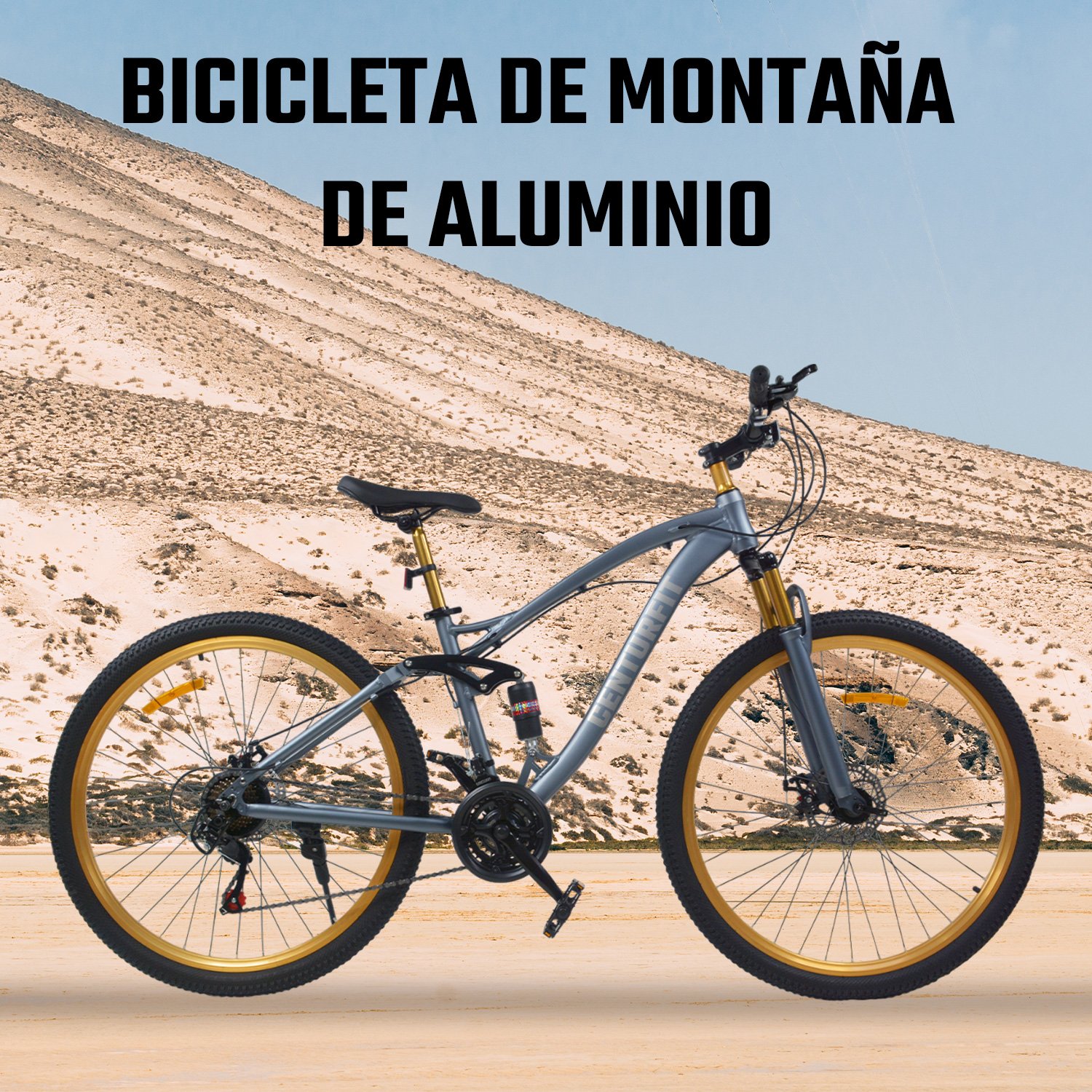 Bicicleta Montaña Aluminio Talla L R-29 21V Doble Suspensión