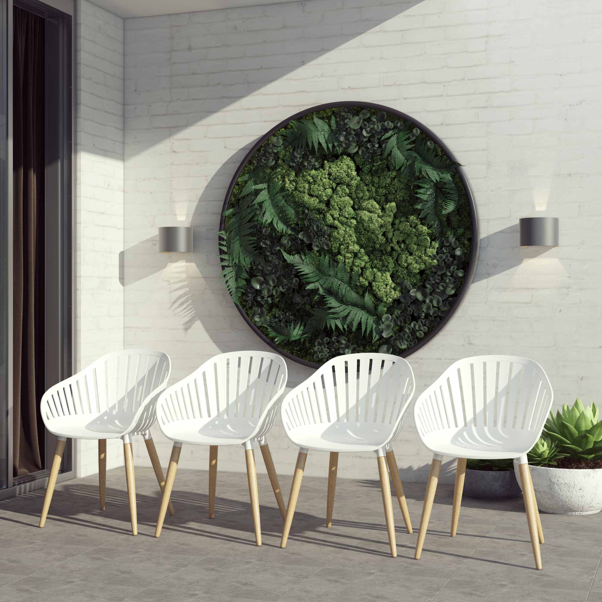 SET SILLAS CANNES CARVER Blanco