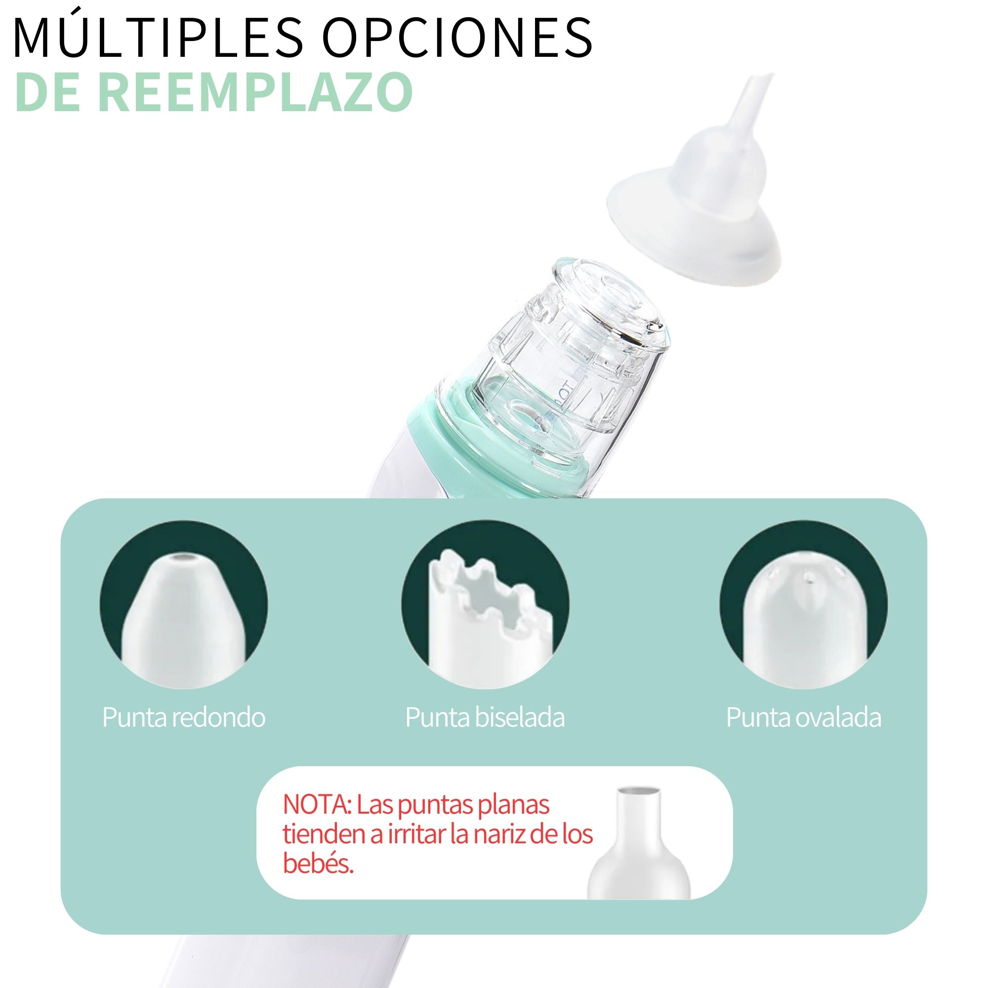 Aspirador Nasal Para Bebe Limpiador Electrico Usb Recargable