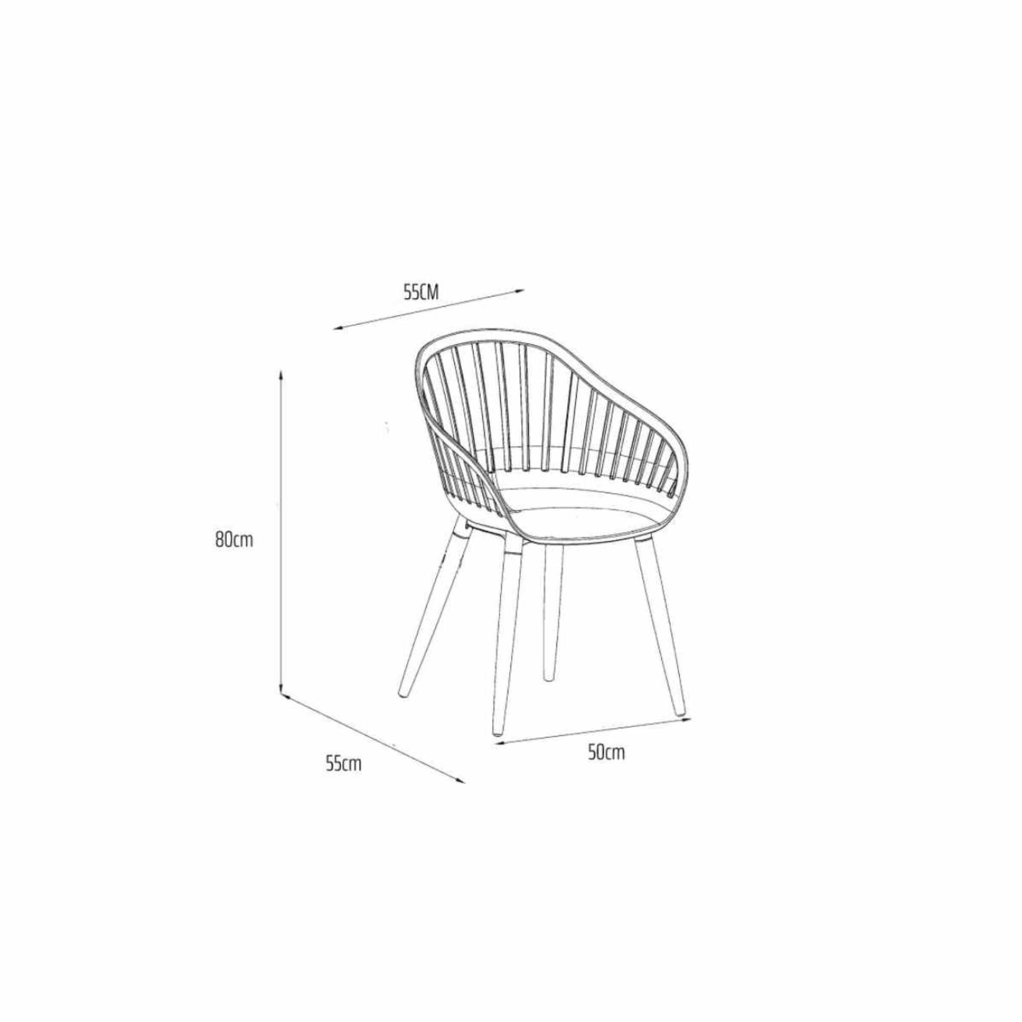 SET SILLAS CANNES CARVER Negro
