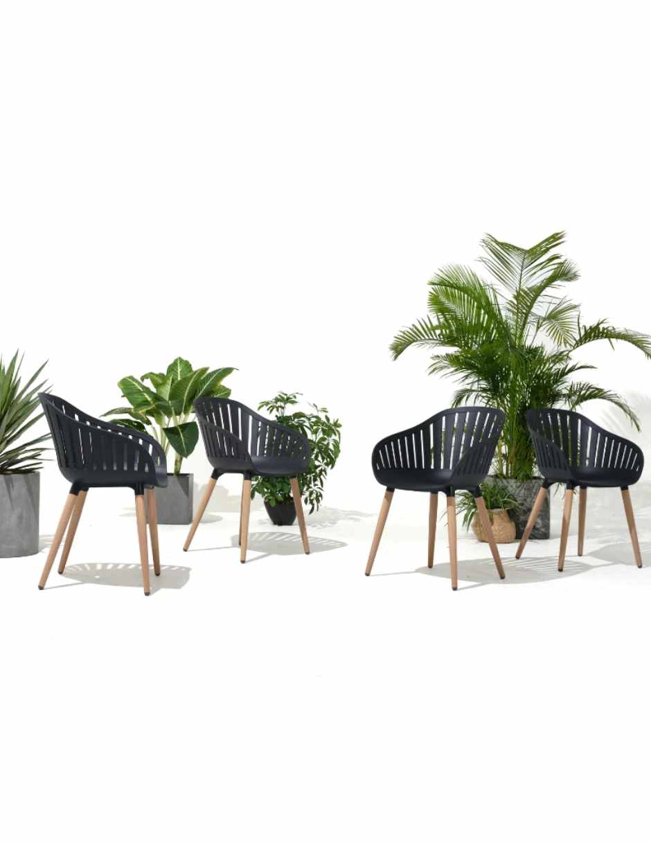 SET SILLAS CANNES CARVER Negro