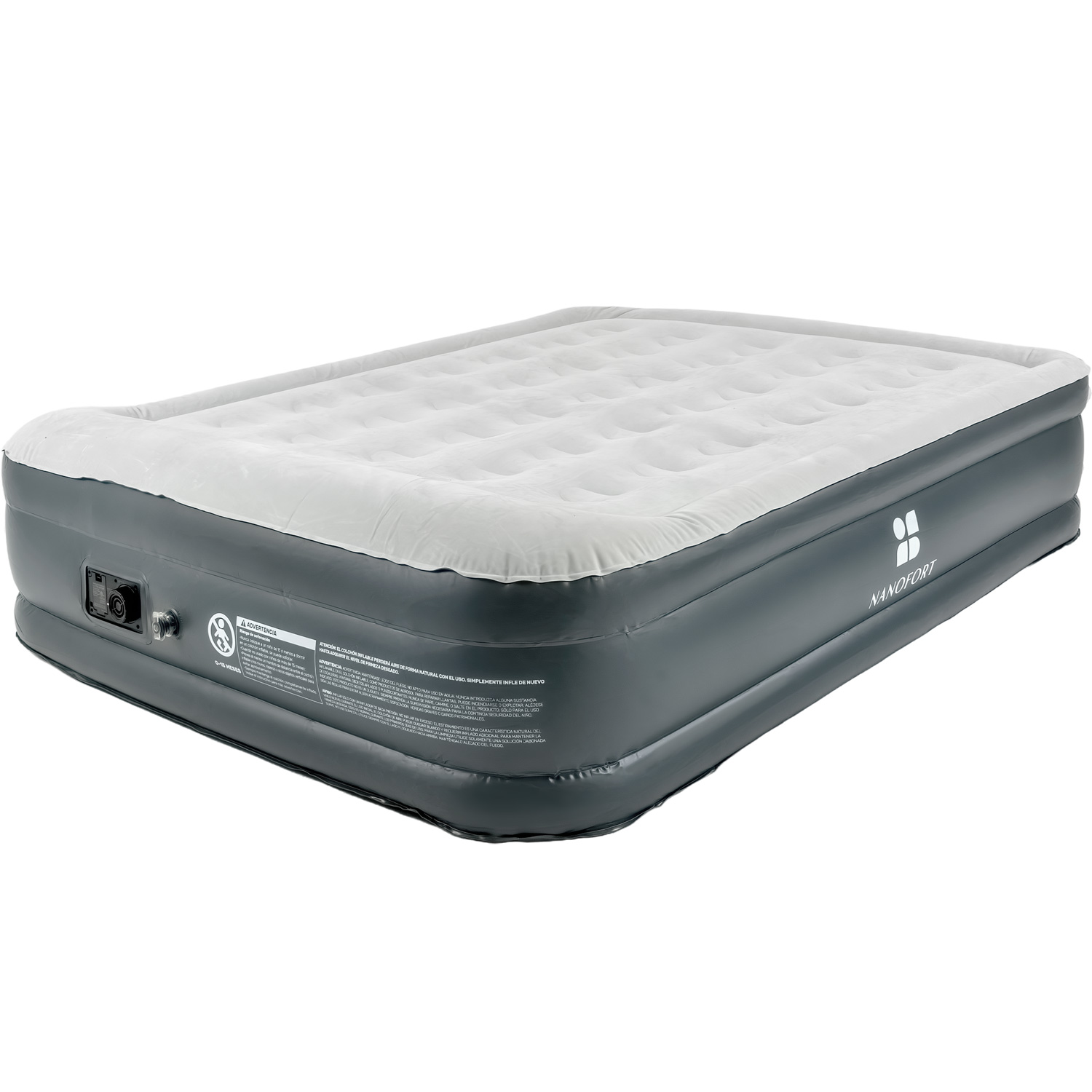 Colchon Inflable Queen Size Bomba Automatica Integrada 