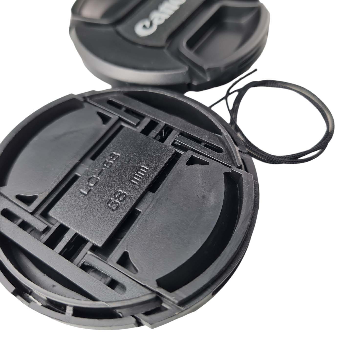 Tapa de 58mm para Canon Lente 18-55mm 55-250mm 70-300mm Cámara EOS Rebel